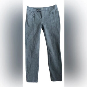Vince Women Pants Size 0 Gray Ponte Knit Legging Snap Button Ankle Viscose Nylon